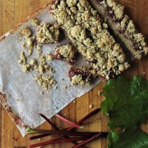 Buttery Rhubarb Oatmeal Crumble Bars Just Crumbs Blog by Suzie Durigon