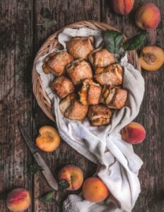 inside out peach scones