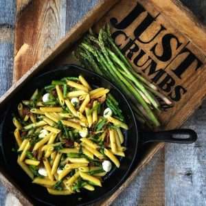 Springtime Pasta:  Penne with Bacon, Asparagus and Bocconcini