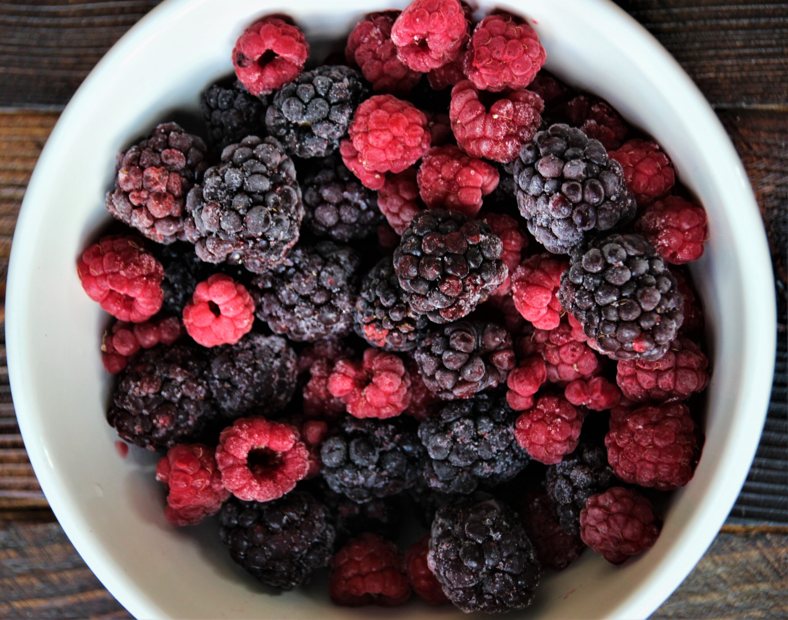 a combo of mixed berries