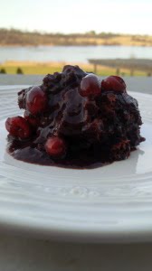Dark Chocolate and Cranberry Molten Cake