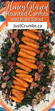 honey roasted carrot kale salad