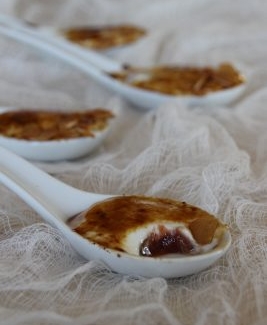 Creme Brulee for Breakfast:  Healthy Coconut Bruleed Yogurt Spoons