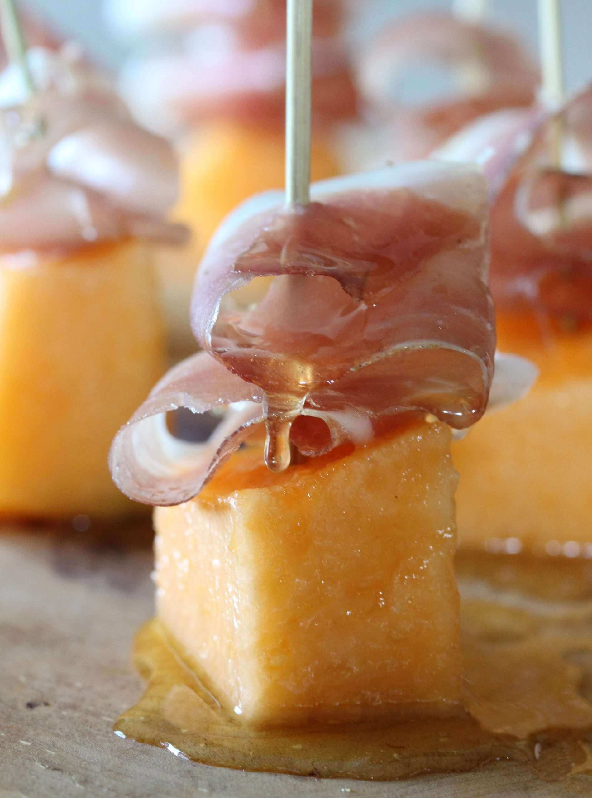 Truffled Prosciutto and Cantaloupe Bites