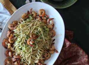 A Healthy Way to Make Linguini with Shrimp
