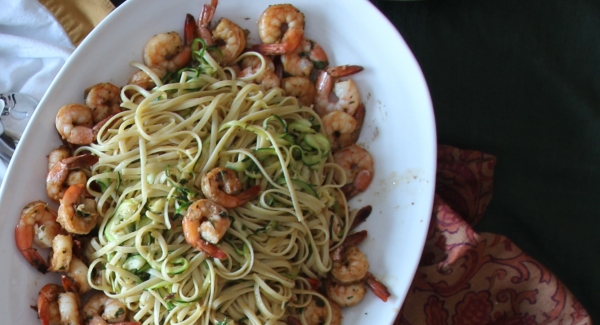 A Healthy Way to Make Linguini with Shrimp
