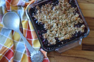 Peach Schnapps and Blueberry Crisp Just Crumbs Blog by Suzie Durigon