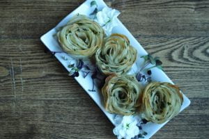 Pretty Potato Stacks/Roses Just Crumbs Blog by Suzie Duringon