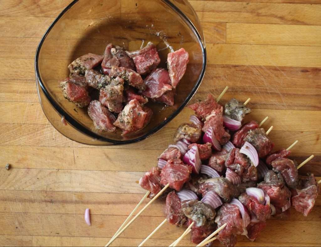 Rosemary Skewered Lamb Kebabs lamb kebabs