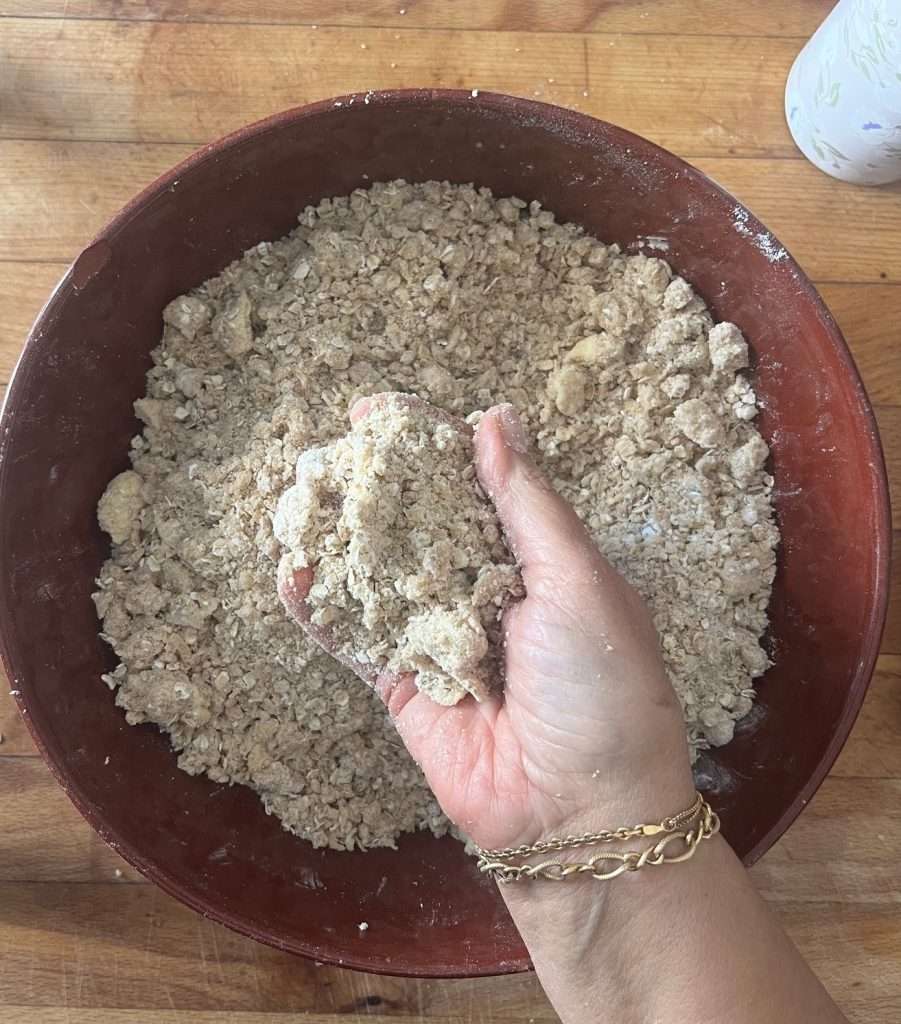 oatmeal rhubarb squares
