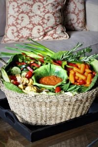 How to Make a Veggie Basket into a Conversation Piece Just Crumbs Blog by Suzie Durigon