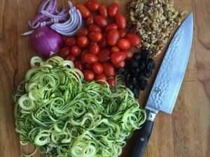 Vegan Bolognese with Zucchini Noodles Just Crumbs by Suzie Durigon