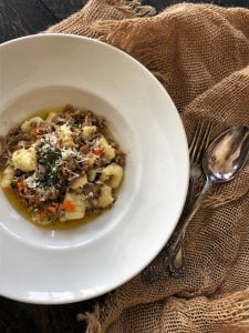 How One Chef Traveled to Italy and Came Back Inspired: Gnocchi Con Ragu Bianco Just Crumbs Blog by Suzie Durigon