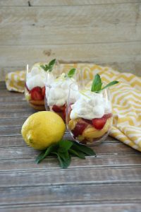 Learning all about Vermouth: Vermouth Soaked Lady Fingers with Lemon Curd, Strawberries and Whipped Cream Just Crumbs Blog by Suzie Durigon