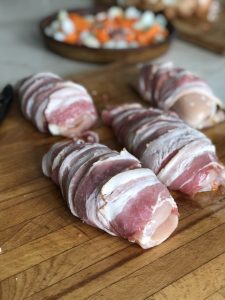 How to Plan an Incredible (and no-fuss) Weeknight Meal: Bacon Wrapped Chicken
