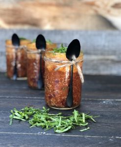 Meal-in-a-Jar: Cornbread Topped Chili Mason Jars Just Crumbs Blog by Suzie Duringon