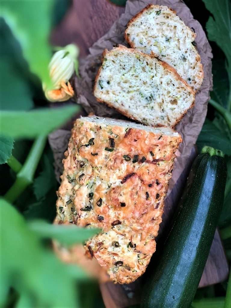 Cheesy Savoury Zucchini Quick Bread