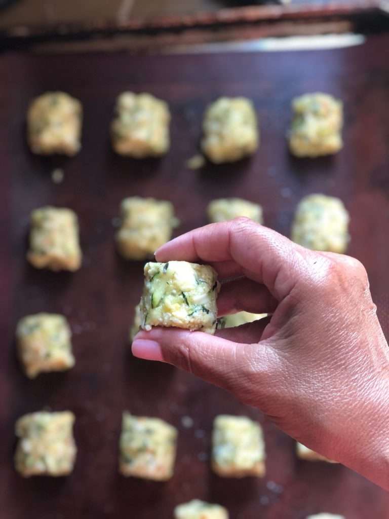 A Healthier Zucchini Fritter: Baked Zucchini Tots
