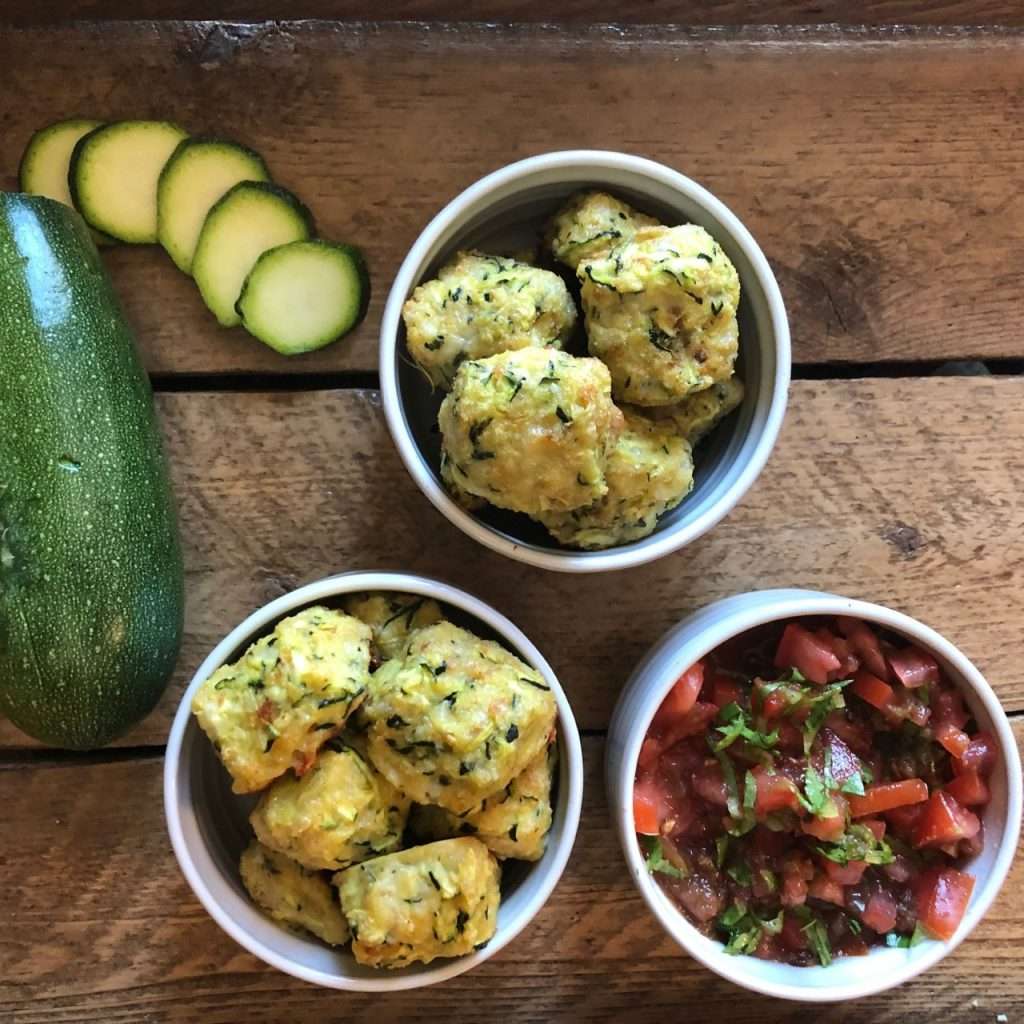 A Healthier Zucchini Fritter: Baked Zucchini Tots