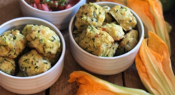 A Healthier Zucchini Fritter: Baked Zucchini Tots