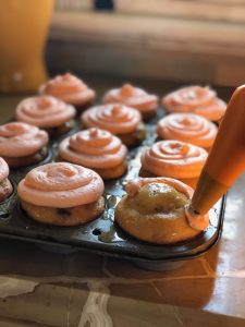 Orange Soaked Dark Chocolate Cupcakes with Orange Buttercream Frosting