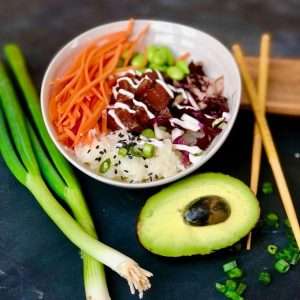 Easy Homemade Tuna Poke Bowls (with a twist)!