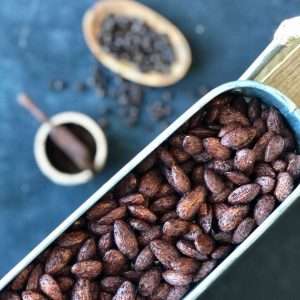 How to Use Spent Coffee Grounds: Mocha Roasted Almonds