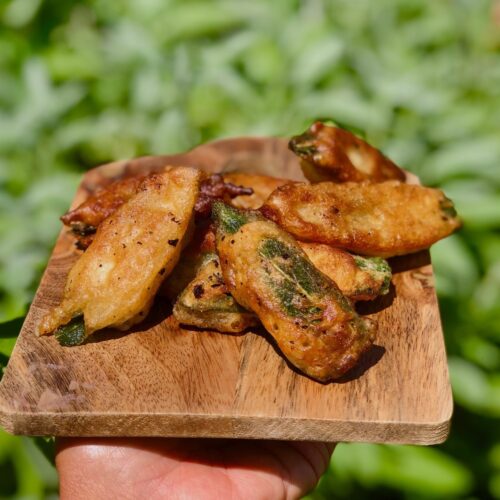 Deep fried Anchovy-Filled Sage "Sandwiches"