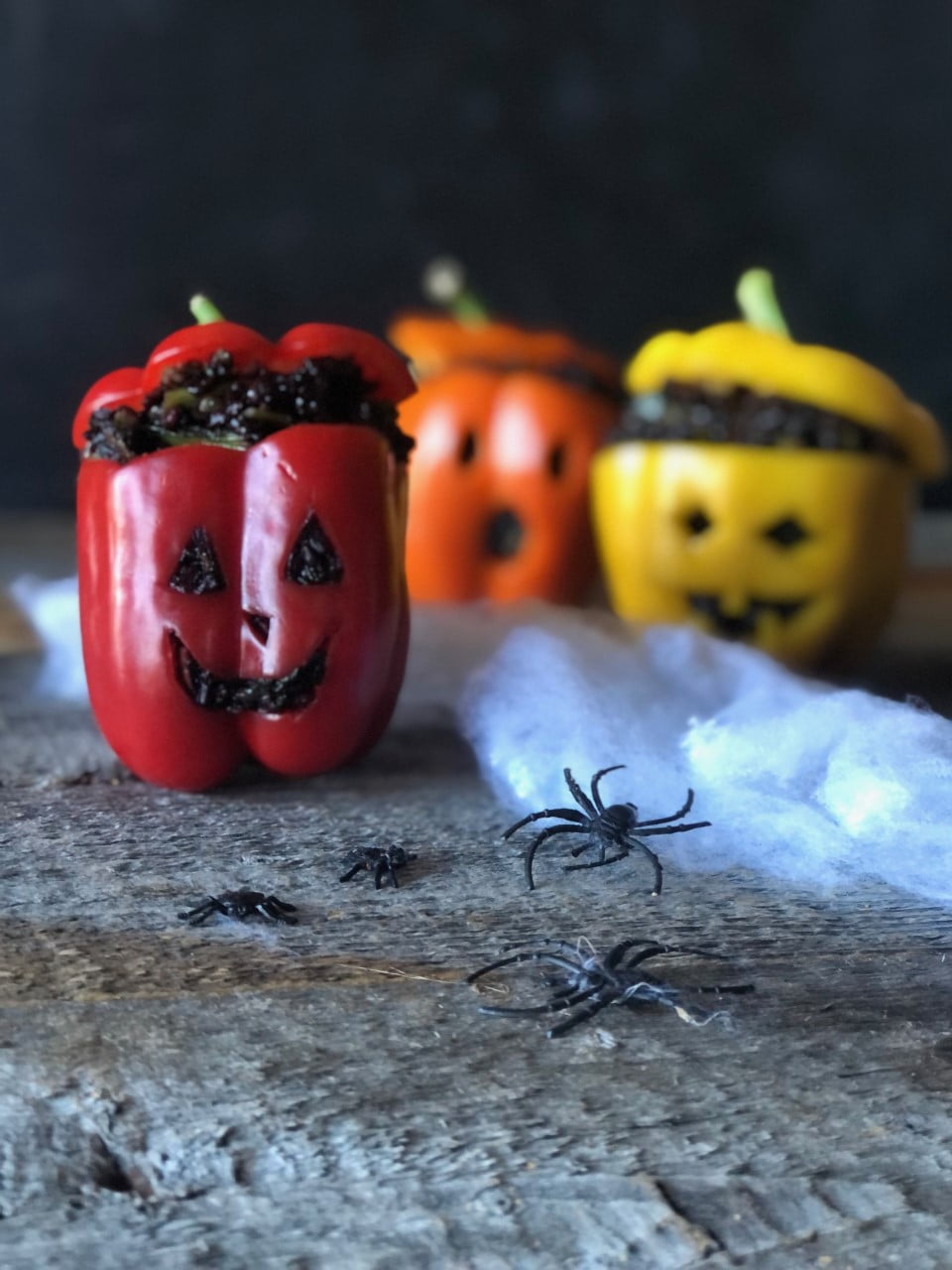 Scary Stuffed Halloween Peppers and Some Pre-Trick or Treat Dinner Ideas Just Crumbs Blog by Suzie Durigon