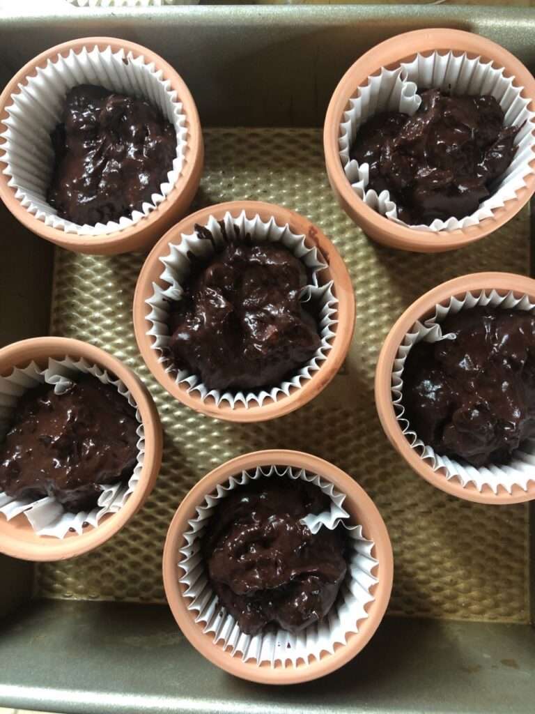 brownie carrot pots