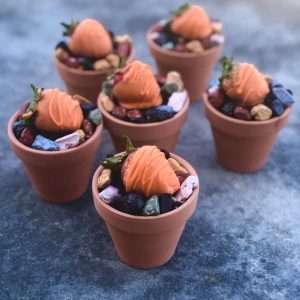 brownie carrot pots