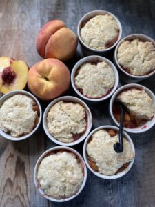 Healthy Gluten-Free Peach and Raspberry Cobbler Just Crumbs Blog by Suzie Durigon
