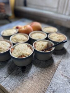 Healthy Gluten-Free Peach and Raspberry Cobbler Just Crumbs Blog by Suzie Duringon
