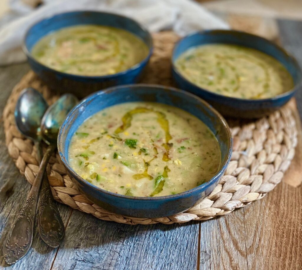 3 Smart Reasons To Make This Amazing Late Summer Zucchini and Corn Soup Just Crumbs Blog by Suzie Durigon