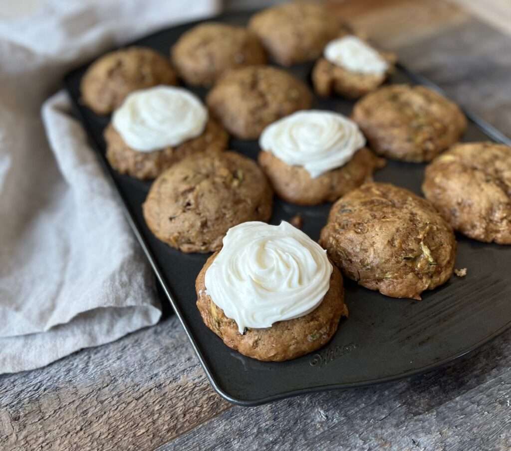 Easy Cream Cheese Filled Moist Zucchini Muffins Just Crumbs by Suzie Durigon