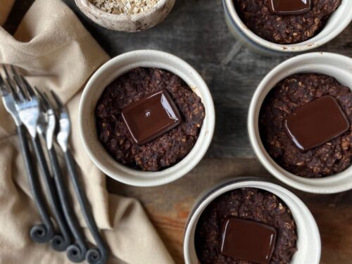 Crazy Healthy High Protein Double Chocolate Oatmeal Cups