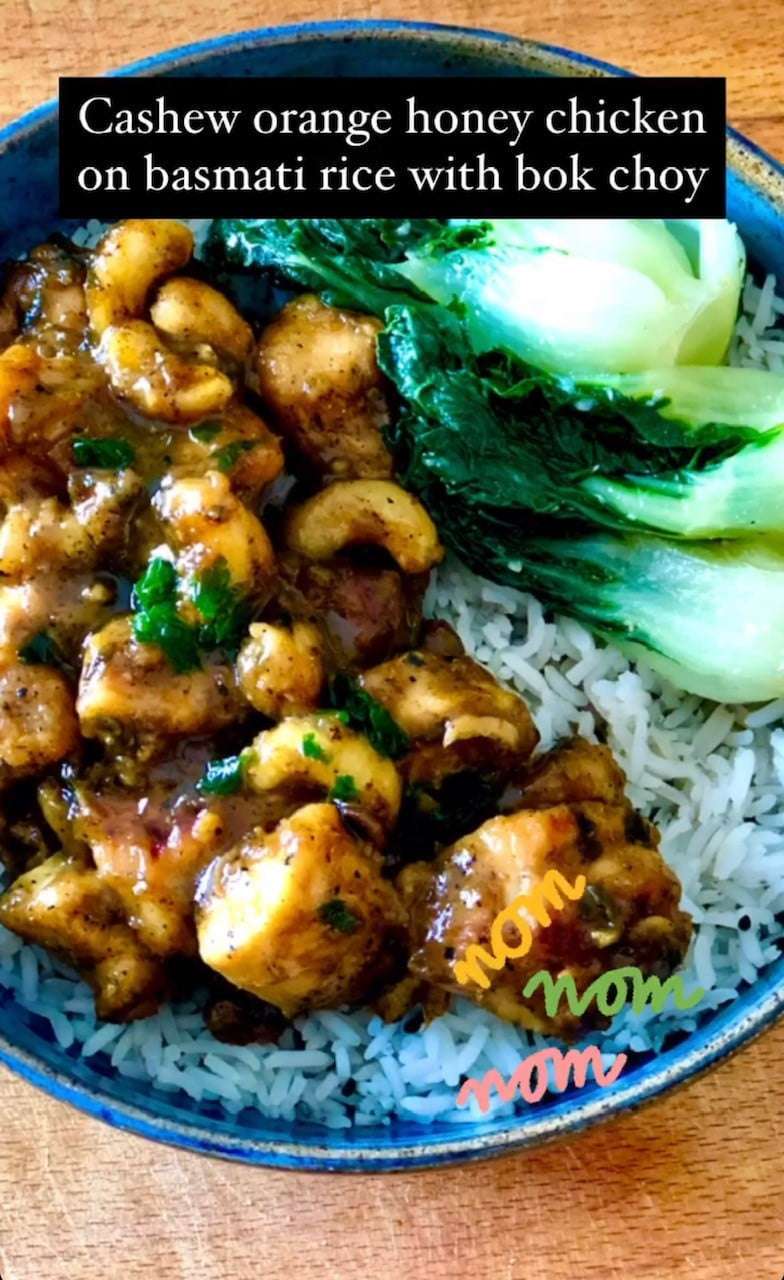 Orange Cashew Honey Chicken