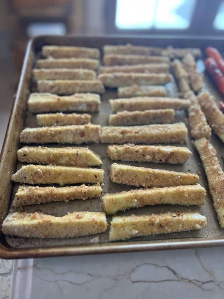 The Crunchiest Zucchini Fries Just Crumbs by Suzie Durigon