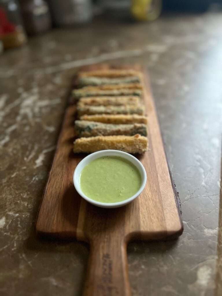 The Crunchiest Zucchini Fries Just Crumbs by Suzie Durigon