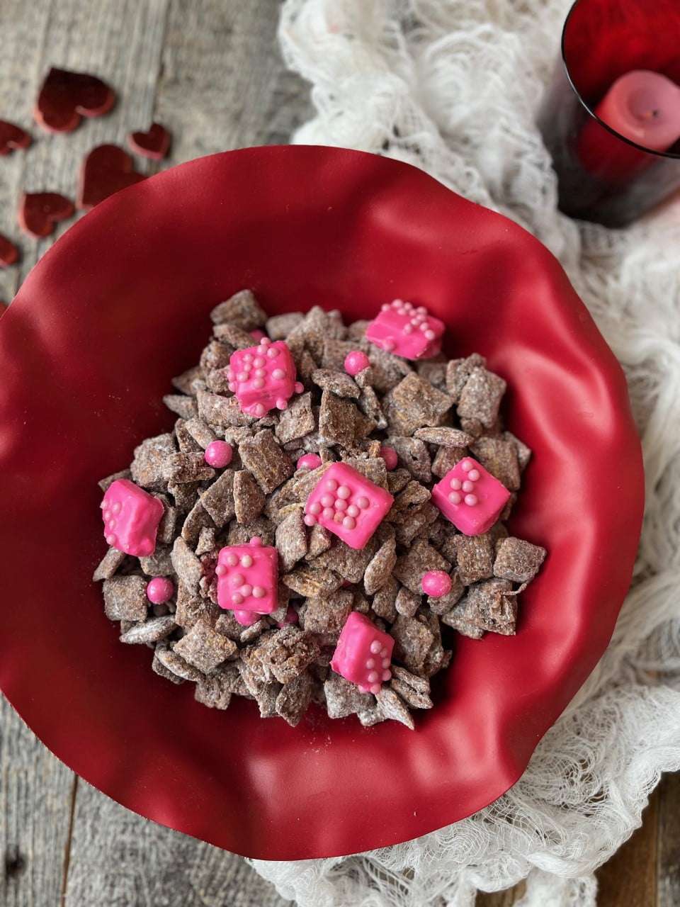 Sweet Valentine’s Muddy Buddies