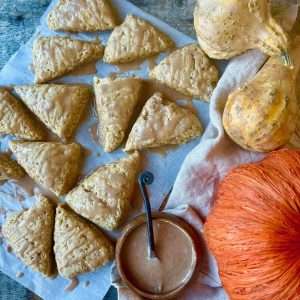 glazed pumpkin scones