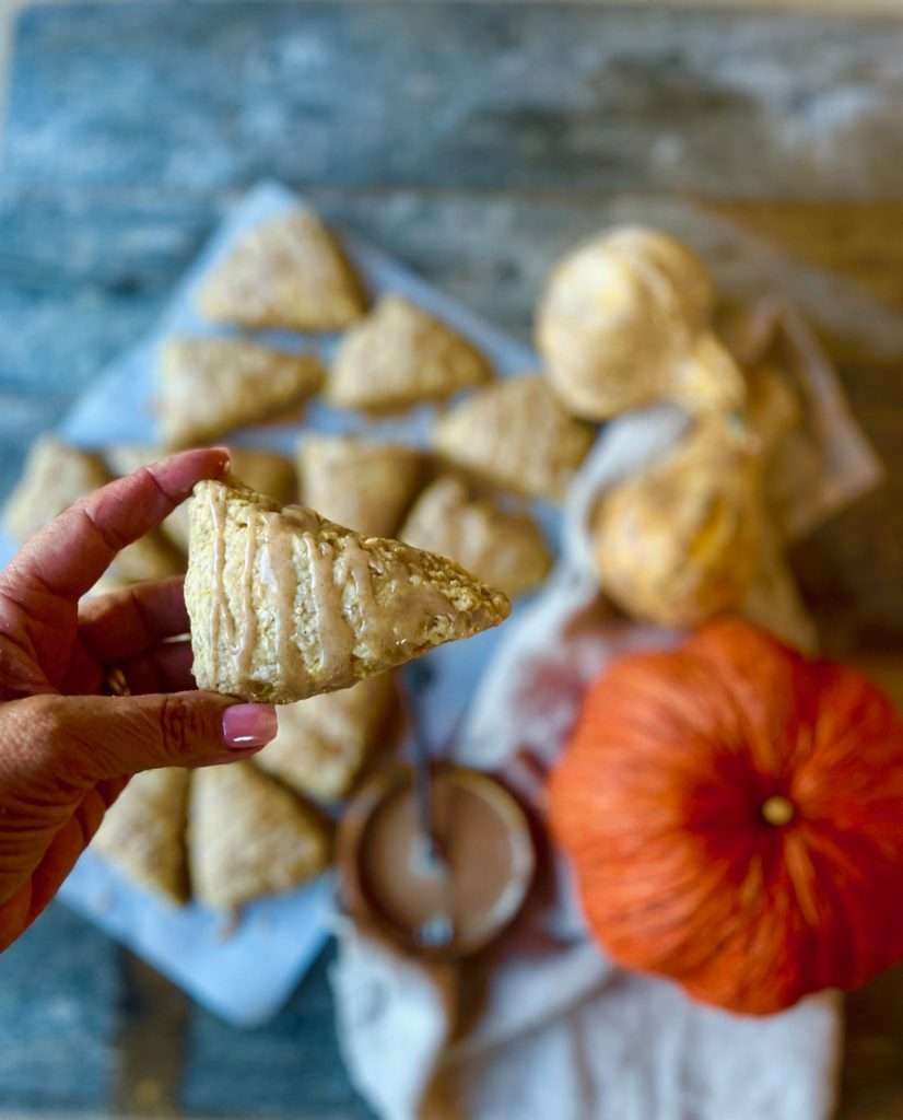 glazed pumpkin scones