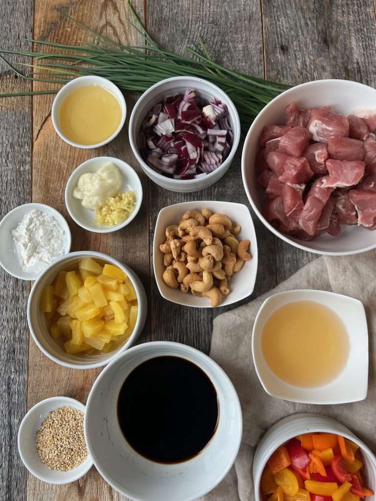 pineapple pork stir-fry
