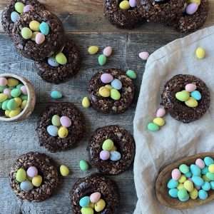 chocolate rice crispy nests