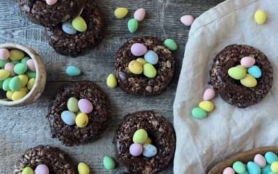 Healthy Chocolate Rice Crispy Nests