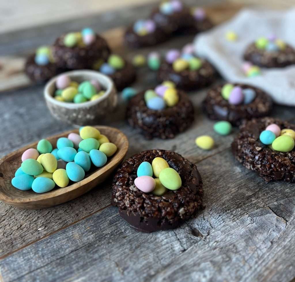 Healthy Chocolate Rice Crispy Nests Just Crumbs by Suzie Durigon