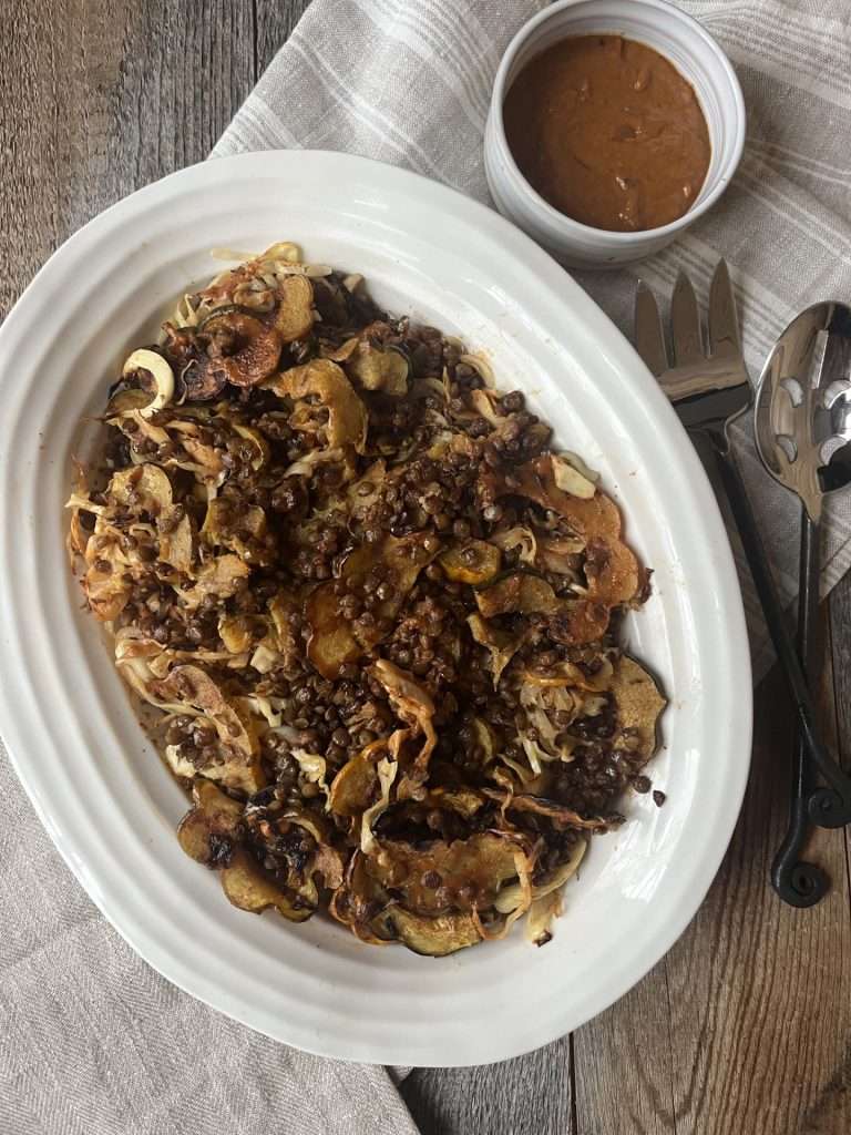 Roasted Cabbage and Squash Salad
